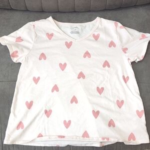Carter's Light Pink Tee with Heart Print